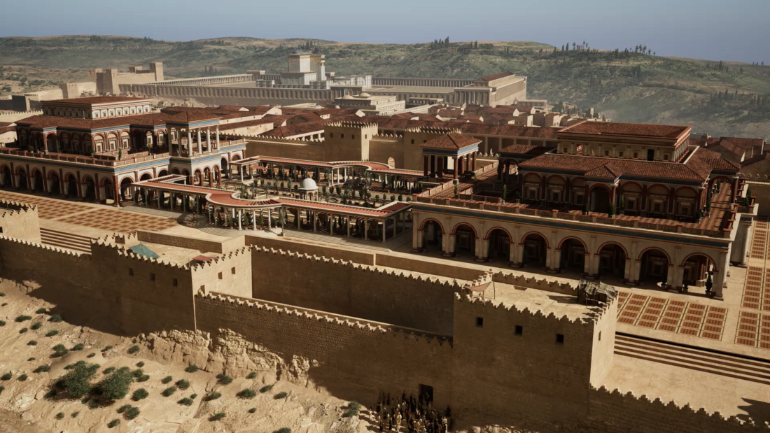 Palace of Herodes in Jerusalem in 30 AD.