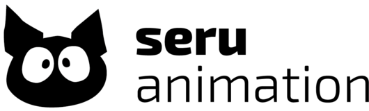 Logo with the text SERU Animation and the icon of the company.