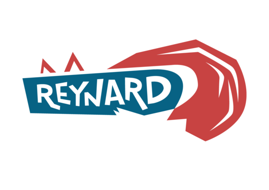 A fox hiding behind the "Reynard Films" logo.