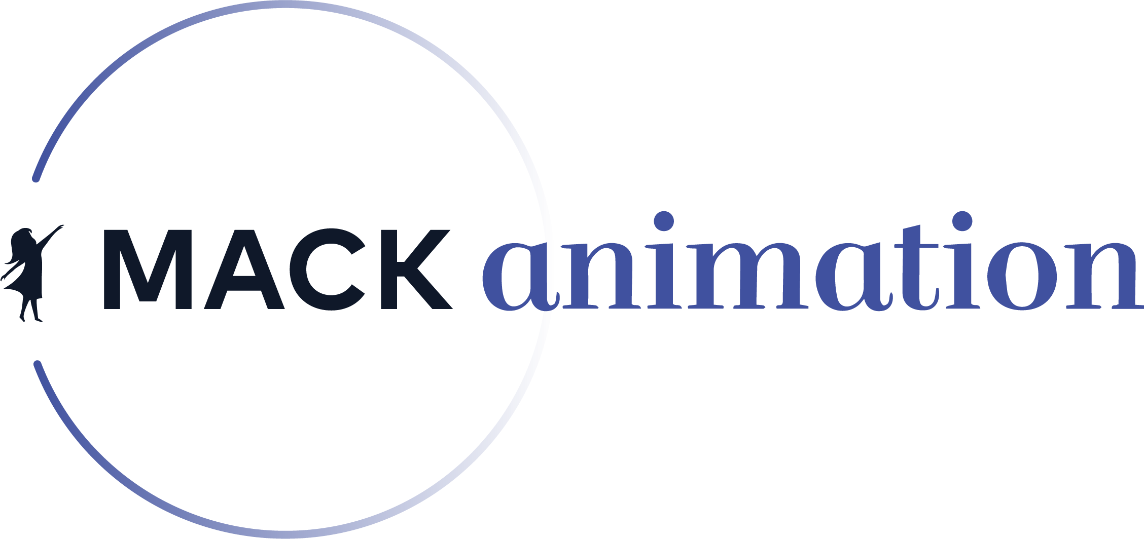 Little Girl facing a star, Mack Animation typo bound by a circle
