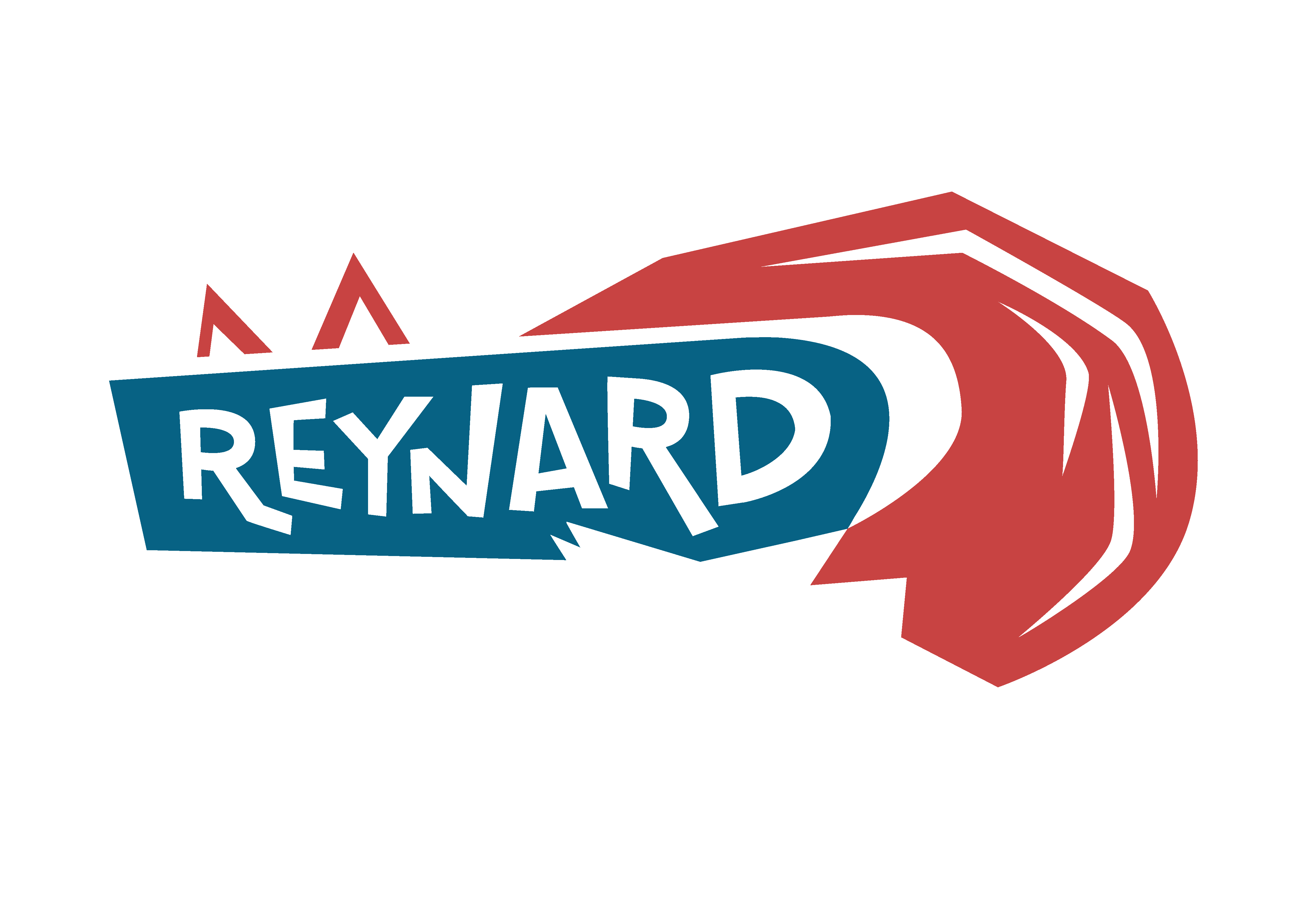 A fox hiding behind the "Reynard Films" logo.